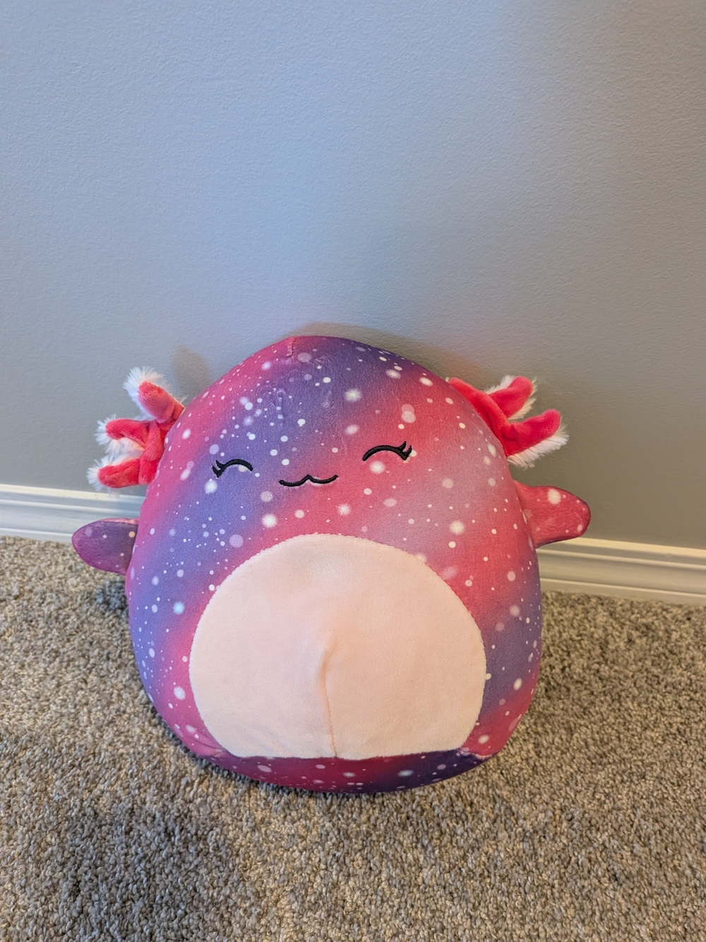 Squishmallows Pink and Purple Galaxy Axolotl Scented Plush